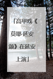 高甲戏《莫耶·延安颂》在延安上演