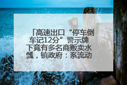 高速出口“停车倒车记12分”警示牌下竟有多名商贩卖水瓢，镇政府：系流动摊位，已多次劝离