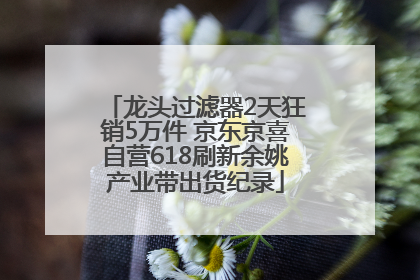 龙头过滤器2天狂销5万件 京东京喜自营618刷新余姚产业带出货纪录