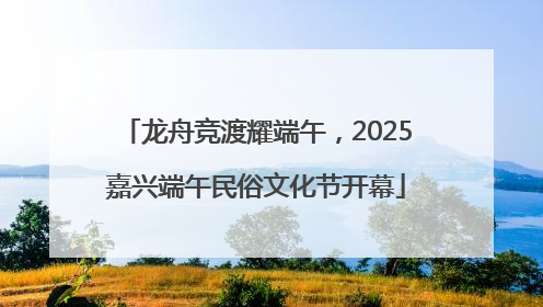 龙舟竞渡耀端午，2025嘉兴端午民俗文化节开幕