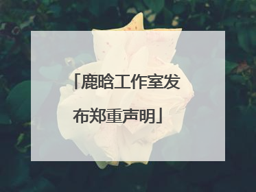 鹿晗工作室发布郑重声明