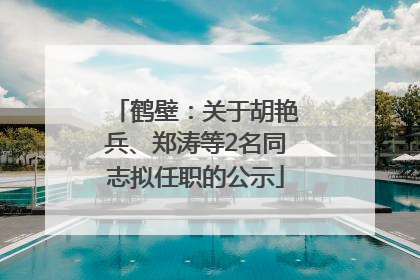 鹤壁：关于胡艳兵、郑涛等2名同志拟任职的公示