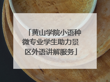 黄山学院小语种微专业学生助力景区外语讲解服务
