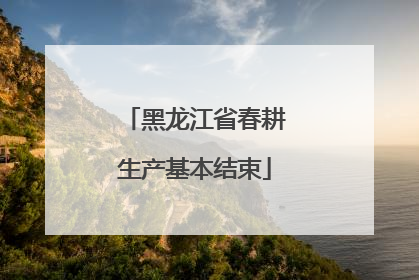 黑龙江省春耕生产基本结束