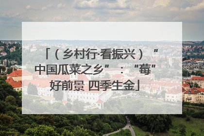 （乡村行·看振兴）“中国瓜菜之乡”：“莓”好前景 四季生金
