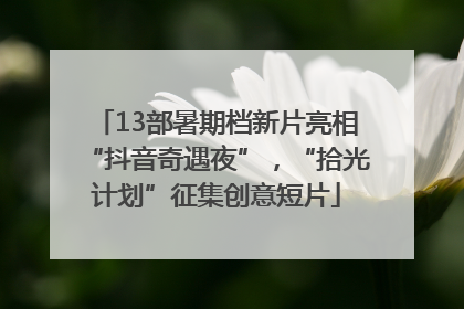 13部暑期档新片亮相“抖音奇遇夜”，“拾光计划”征集创意短片