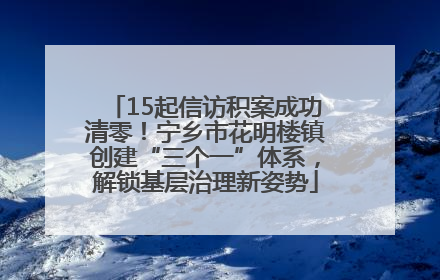15起信访积案成功清零！宁乡市花明楼镇创建“三个一”体系，解锁基层治理新姿势