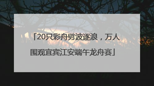 20只彩舟劈波逐浪，万人围观宜宾江安端午龙舟赛