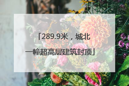 289.9米，城北一幢超高层建筑封顶