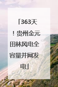 363天！贵州金元田林风电全容量并网发电