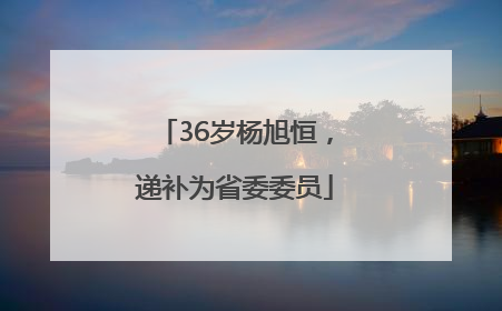 36岁杨旭恒，递补为省委委员