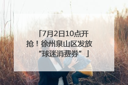 7月2日10点开抢！徐州泉山区发放“球迷消费券”