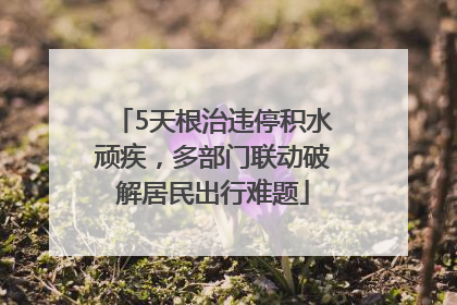5天根治违停积水顽疾，多部门联动破解居民出行难题