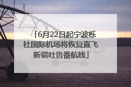 6月22日起宁波栎社国际机场将恢复直飞新疆吐鲁番航线