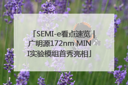SEMI-e看点速览｜广明源172nm MINI实验模组首秀亮相